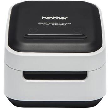 Принтер этикеток Brother VC-500W, ZINK Zero-Ink, 313 x 313 DPI, 8 мм/сек, Wi-Fi, USB 2.0, лента CZ, цветной, черный/серый (VC-500W)