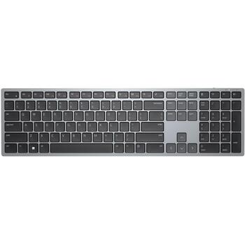 Dell klaviatūra KB700 580-AKPQ, bezvadu, titāna pelēka, 3 ierīces, Bluetooth 5.0, 12 programmējamas taustiņi, QWERTY krievu (580-AKPQ)