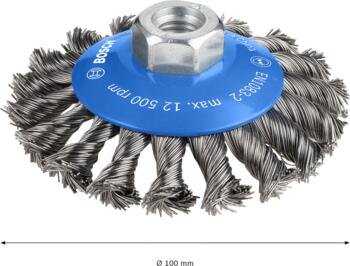 Metāla suka leņķa slīpm. D 100 mm, 1gab., Mazām leņķa slīpmašīnām PRO METAL HEAVY KONUSVEIDA SUKA, 2608622011, BOSCH (2608622011)