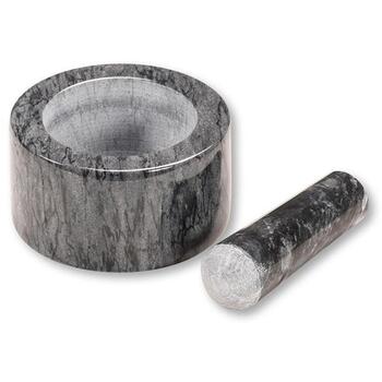 Kesper ступка 103977, мраморная, полированная, 13x13x8см, тяжелое основание, для раскрытия натуральных ароматов (103977)