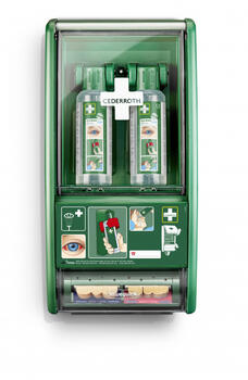 Cederroth Acu skalošanas līdzekļu stends 721500, 2x500ml, 85 plāksteri, 29x56x12cm (721500)