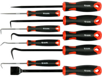 Yato Āķu komplekts YT-08426, 162mm, 240mm, 40Cr, 8 āķi, skrāpis, PP, TPR, 45°, 90°, 135°, 180° (YT-08426)
