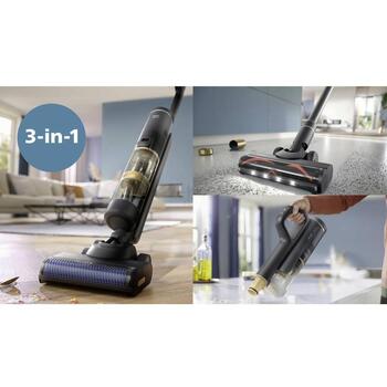 Philips 7000 серия AquaTrio XW7264/11, 21.6 V, 4.5 кг, беспроводной, 3-в-1 пылесос, циклон/фильтрация, 30 мин (XW7264/11)
