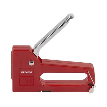 Kreator ручной степлер KRTH00001, 4-8mm, 11.2mm, 0.75mm, металлический корпус, эргономичная рукоятка, фиксатор рукоятки (KRTH00001)