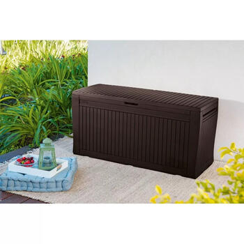 Keter Ящик для хранения COMFY 29202623590, 270л, 117x45x57см, коричневый, на колесиках (29202623590)