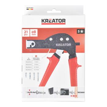 Kreator инструмент для установки стеновых анкеров 21 шт., 30-165mm, 5-24mm, 20-46mm (KRTH62801)