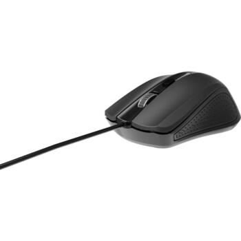 Gembird USB datorpele MUS-4B-01, 1200 DPI, 4 pogas, optiskā, kabeļa garums 1.35m, ambidextrous (MUS-4B-01)