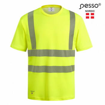 Pesso Hi-Vis футболка HVMCOT_GL, CL2, L, желтый, 170г/м², EN ISO 20471, хлопок/полиэстер (HVMCOT_GL)