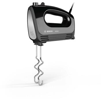 Bosch Rokas mikseris MFQ2420B, 400 W, 4 ātrumi, turbo režīms, melns, nerūsējošā tērauda piederumi (MFQ2420B)