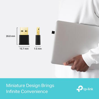 Tp-Link AX1800 Nano Wi-Fi 6 беспроводной USB адаптер Archer TX20U Nano, 1201 Мбит/с, 574 Мбит/с, 2x двухдиапазонные антенны, WPA3 (Archer TX20U Nano)