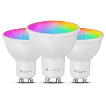 Набор умных Wi-Fi ламп GU10 RGB-CW для праздничного настроения 3 шт 5 W 440 lm Nanoleaf Essentials Matter N7502B02-3GU10 Nanoleaf (N7502B02-3GU10)