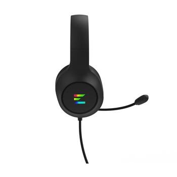 Zalman Провода наушники ZM-HPS310 BK, 243г, 50мм, 32Ω, 106дБ, 20-20000Гц, USB, RGB подсветка, 2.2м кабель (ZM-HPS310 BK)