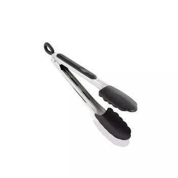 Leifheit Virtuves un grila standziņas 103041, 23cm, nerūsējošais tērauds, silikona pārklājums, fiksators, cilpiņa (103041)