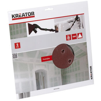 Наждачная бумага для дельташлифмашины 3х285мм, G60 (5шт.) Kreator (KRT232504)