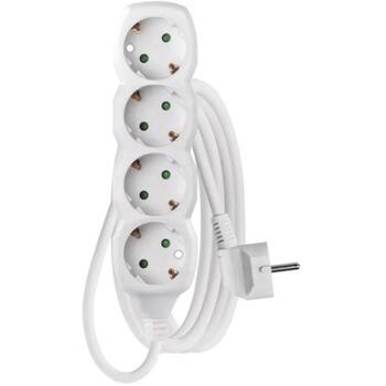 Emos Удлинитель P0423R, 3м, 4×2P+PE Немецкий, PVC, 3680W, защита от детей, пластик (P0423R)