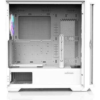 Zalman Z10 DUO White, ATX Mid Tower korpuss, 4x120mm ARGB ventilatori, 7 sloti, 2xUSB 3.0, USB-C, 39.5cm GPU, 17.3cm CPU (Z10 DUO White)
