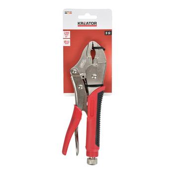 Kreator Захватные плоскогубцы KRTH61501, 220mm, 32mm, 1200kg, 40mm, углеродная сталь, круглая челюсть, регулируемое давление (KRTH61501)