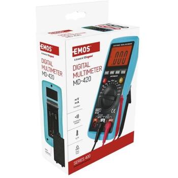 Emos Мультиметр MD-420 M0420N, 35x75x158mm, 2-300V AC, 200mV-300V DC, 3,5 цифровой дисплей, автоматическое отключение (M0420N)