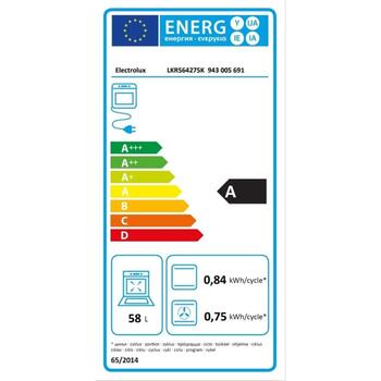 Electrolux LKR564275K электрическая плита с духовкой, 58л, A, 8605.5Вт, 230В, каталитическая очистка, AirFry, таймер (LKR564275K)