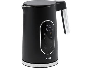 Lund электрический чайник 68228, 1.7л, 1850-2200Вт, 220-240В, 50-60Гц, 40-100°C, LED-дисплей, двойные стенки, поворотная база 360° (68228)