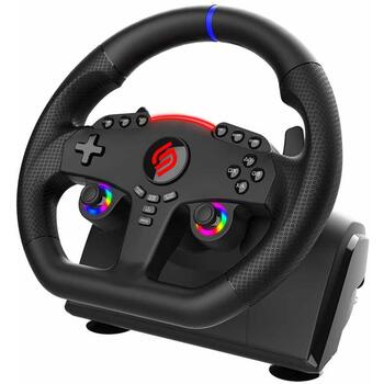 Subsonic Stūre SA5721-2, 270 grādi, 27 cm, 2 pedāļi, divkārša vibrācija, 3 jutības līmeņi, PS5, Windows (SA5721-2)