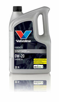 Масло моторное Synpower DX1 0W20 5л, VALVOLINE, 896621, API: SP API: SN Plus RC (Resource Conserving) (896621)