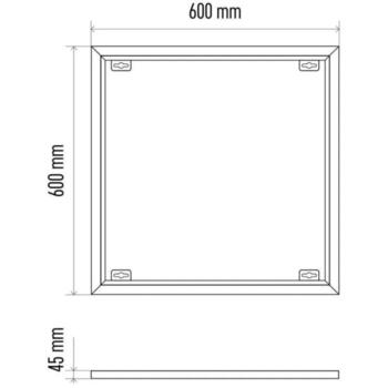 Emos Рама для LED панели ZR9034, 600x600mm, белый, алюминий, для LED панели 60x60 (ZR9034)