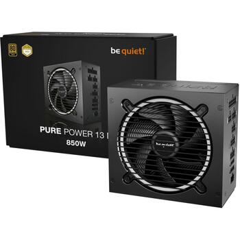 Be Quiet Datora barošanas bloks Pure Power 13 BP027EU, 850W, 80 PLUS Gold, PCIe 5.1, aktīvā dzesēšana, pilnībā modulārs (BP027EU)