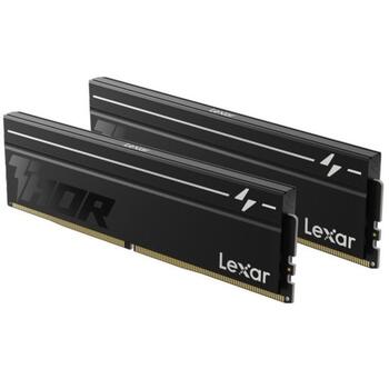 Lexar atmiņa THOR2.0 LD5U16G60C400V-RGD, DDR5, 32GB, 2x16GB, 6000MHz, CL40, melna, alumīnija radiators, Intel XMP 3.0, AMD EXPO (LD5U16G60C400V-RGD)