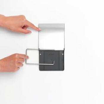 Brabantia держатель туалетной бумаги 385322, Matt Steel, коррозионностойкий, легкая загрузка, левая/правая (385322)