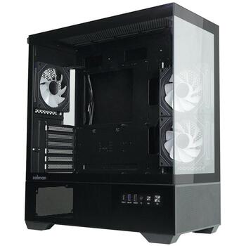Zalman CHRONIX V2, корпус ATX Mid-Tower, 3x120 мм ARGB вентилятора, черный (CHRONIX V2 BLACK)