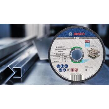 Bosch Griešanas disks 2608601513, 150mm, 1.6mm, 22.23mm, 80m/s, 10200rpm, Inox, taisns (2608601513)