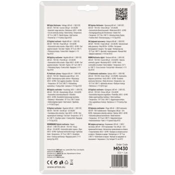 Emos Мультиметр MD-430 M0430, 35×90×190mm, 600µA–10A AC/DC, 600mV–750V AC, 600mV–1000V DC, 600Ω–60MΩ, 5 3/4 цифр (M0430)