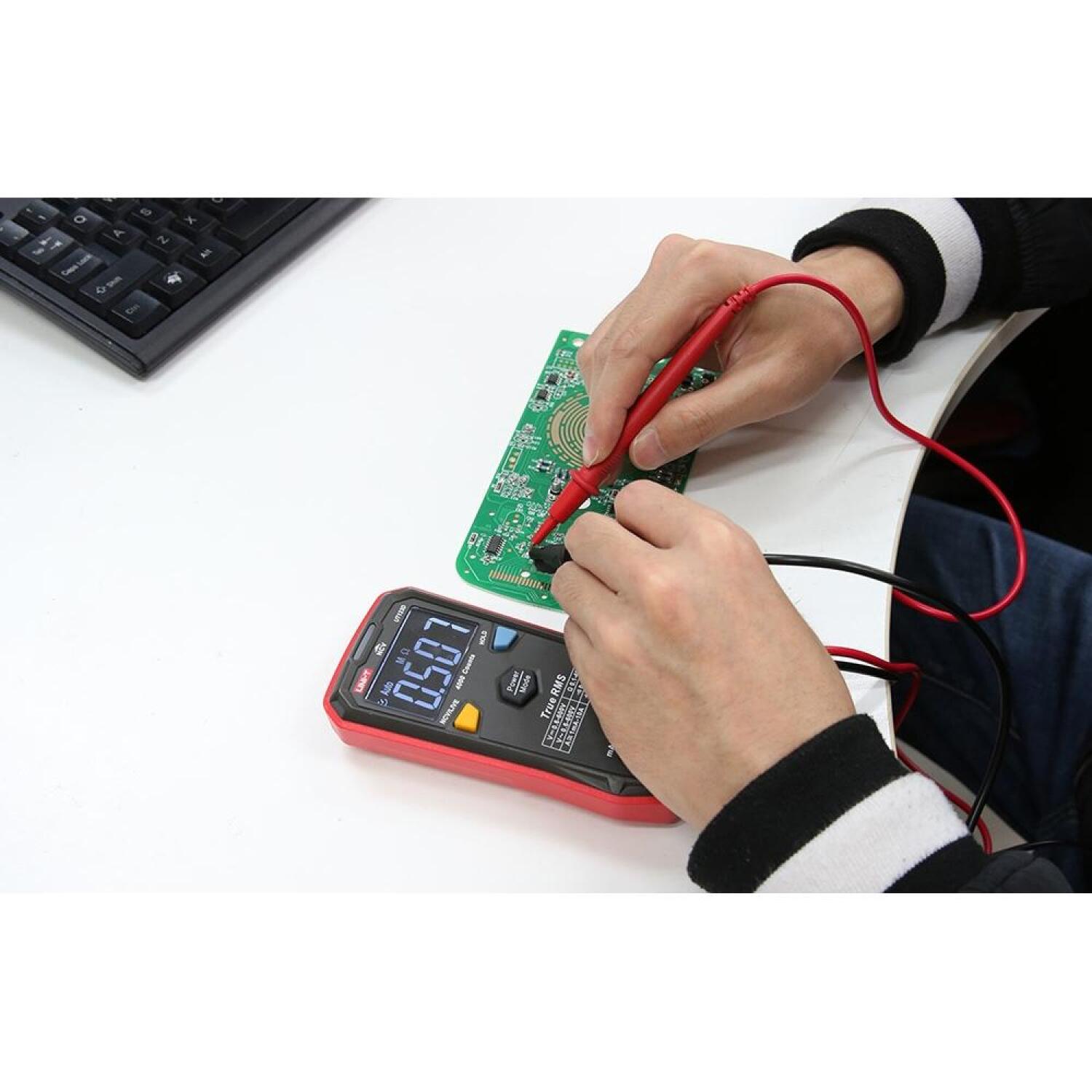 Uni-T умный цифровой мультиметр UT123D, 600V DC/AC, 10A DC/AC, 40MΩ, 4000µF, EBTN дисплей, компактный (UT123D)