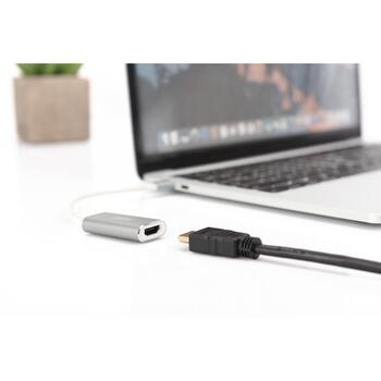 Digitus USB-C 3.2 Gen 1 на HDMI графический адаптер DA-70836, 3840x2160, 60Hz, 1x USB-C, 1x HDMI, алюминиевый корпус, 0,2 м (DA-70836)