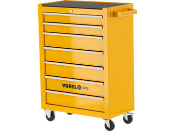Vorel Instrumentu skapis 58538, 890x698x334 mm, 7 atvilktnes, 510x265x54 mm, 510x265x90 mm, 25 kg, 35 kg, tērauda loksne (58538)