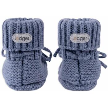 Lodger Slipper merino шерстяные пинетки SLM 329_0-6, 0-6M, синие, 100% мериносовая шерсть, осень/зима, для мальчиков (SLM 329_0-6)