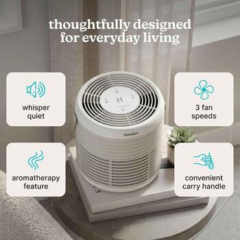 Homedics Очиститель воздуха AP-T63BG-WW, 42м², 20-53дБ, True HEPA фильтр с активированным углем, предфильтр (AP-T63BG-WW)