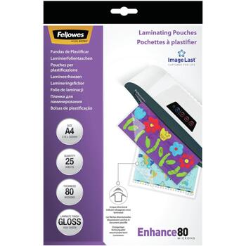 LAMINATOR POUCH IMAGELAST/A4 80 25PCS 5396205 FELLOWES (5396205)
