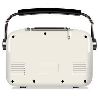 Портативный FM радиодинамик в ретро стиле с Bluetooth 3W AM SW USB microSD AUX белый SV-020439 SVEN (SV-020439)
