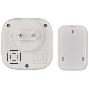 Emos Беспроводной дверной звонок P5733S, 150м, 36 мелодий, IP44, 110дБ, 1x3V CR2032 в комплекте, автоматическое сопряжение (P5733S)