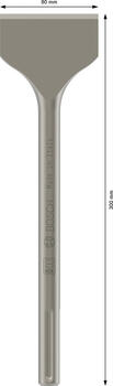 SDS max lāpstveida kalts 80x300 mm, Perforatora urbjiem, smalcinātājiem PRO SDS MAX-4C LĀPSTVEIDA KALTS, 1618601008, BOSCH (1618601008)