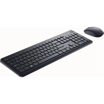 Dell Клавиатура и мышь KM3322W, 2.4 GHz, 3 кнопки, батареи 2xAAA, 1xAA, беспроводное соединение, черный (580-AKGJ)