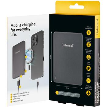 Intenso Power Bank 7344024, 5000mAh, 15W беспроводная зарядка, 20W USB-C PD, совместим с MagSafe (7344024)
