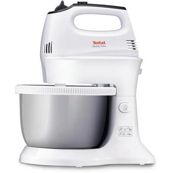 Tefal Quickmix ручной миксер HT312138, 300 Вт, 5 скоростей, Турбо режим, Нержавеющая сталь (HT312138)