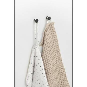Brabantia MindSet dvieļu pakaramais 303401, 2 gab., alumīnijs, 30g, 2kg, slēpti stiprinājumi, mitrai videi (303401)
