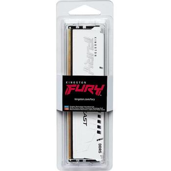 Kingston FURY Beast память KF560C30BWE-32, 32GB, 6000MT/s, DDR5, CL30, DIMM 288-pin, белая, EXPO, XMP 3.0, небуферизованная (KF560C30BWE-32)