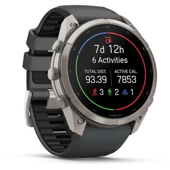 Garmin умные часы Fenix 9 Pro 010-04338-01, 47мм, титановый корпус, AMOLED 1.4