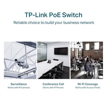 TP-LINK TL-SG1428PE коммутатор, 28x Gigabit, 24x PoE+ 250W, 2x SFP, VLAN, QoS, IGMP snooping, 56 Gbps (TL-SG1428PE)