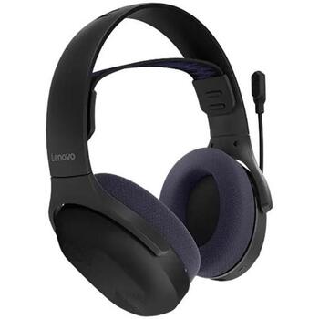Lenovo austiņas GXD1R34013, 32Ω, 20-20000Hz, Bluetooth 5.2, 12m, 52h akumulatora darbības laiks, melna/purpuraina (GXD1R34013)